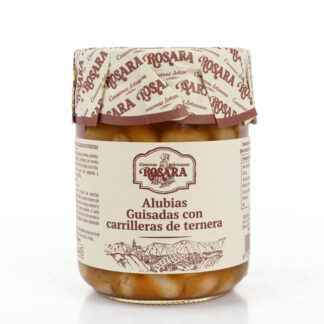 ALUBIAS GUISADAS CON CARRILLERAS DE TERNERA