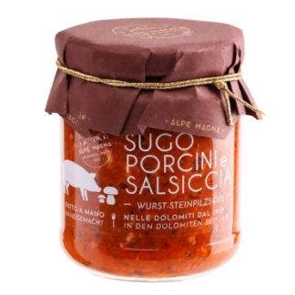 SALSA DE SETAS PORCINI Y SALCHICHA