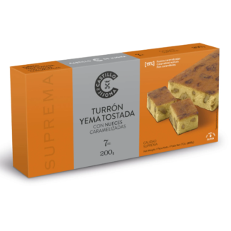 TURRÓN YEMA CON NUECES CARAMELIZADAS